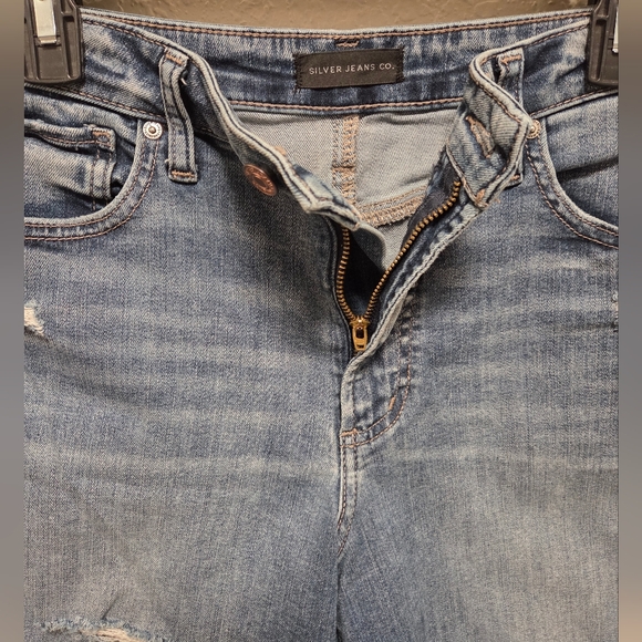 Distressed Denim Women Shorts - Picture 3 of 3